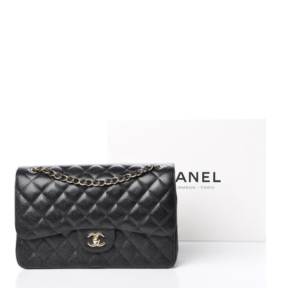 Chanel Caviar Quilted Jumbo Double Flap Black 10 of 10