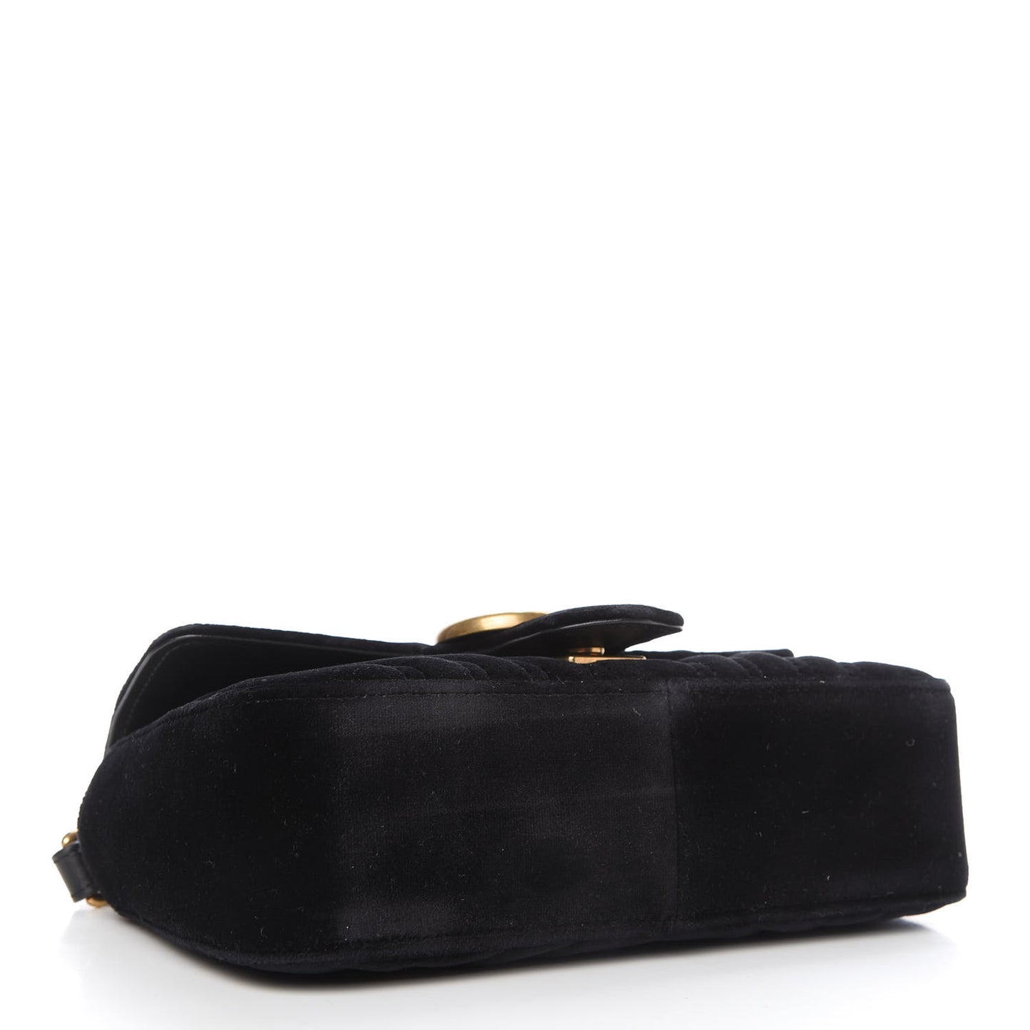 Velvet Matelasse Mini GG Marmont Shoulder Bag Black