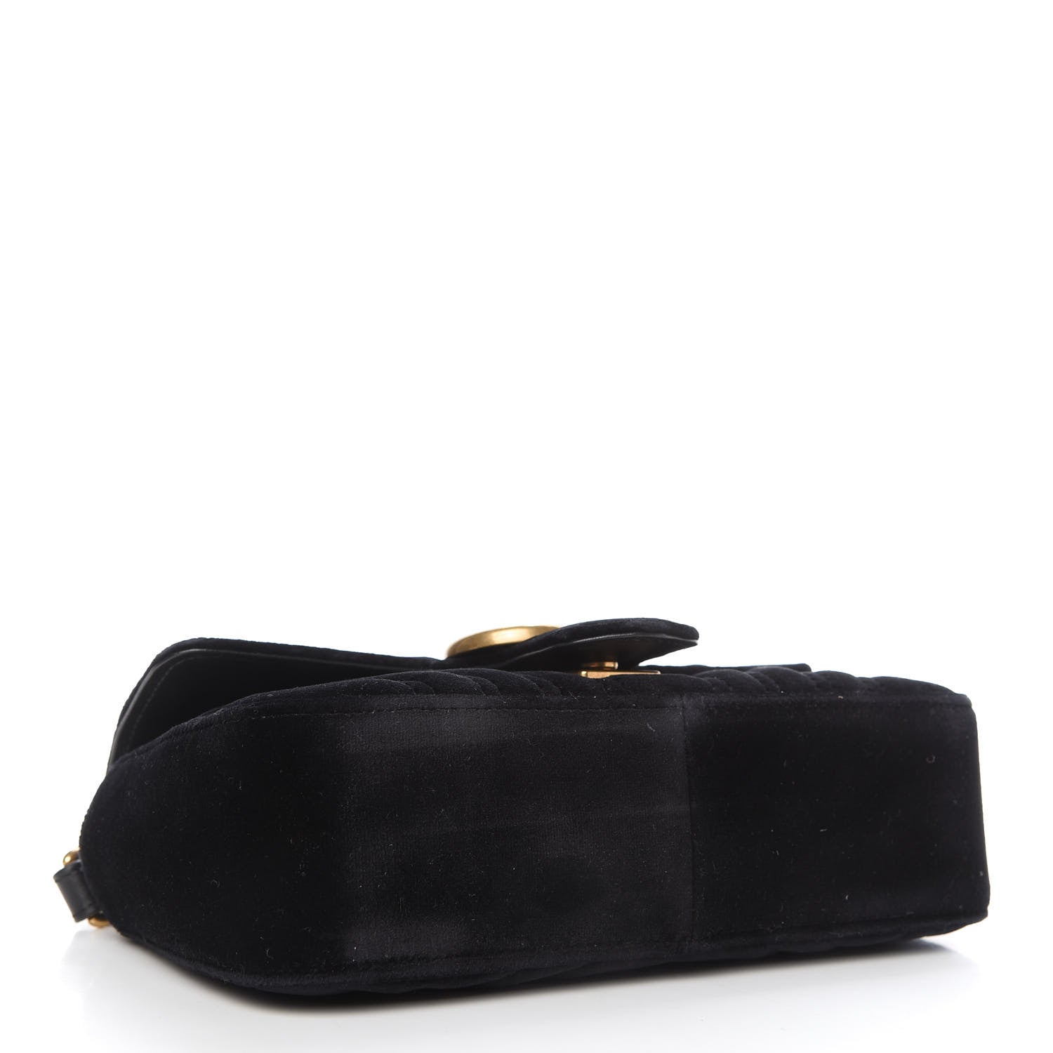 Gucci Velvet Matelasse Mini GG Marmont Shoulder Bag Black 4 of 11