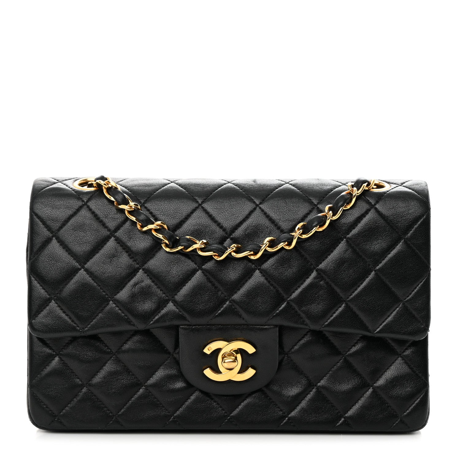 Chanel Lambskin Quilted Small Double Flap Black 1 of 16