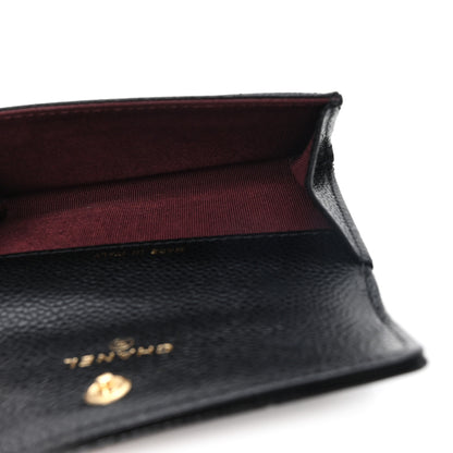 Chanel Caviar Quilted Flap Card Holder Wallet Black 5 of 8