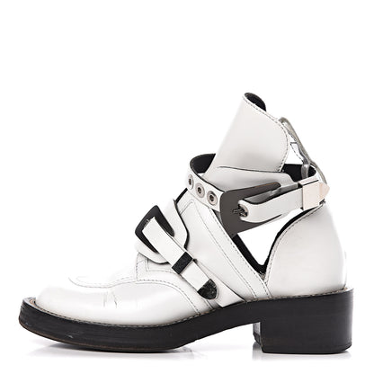 Balenciaga Brushed Calfskin Ceinture Ankle Boots 39 White 1 of 21
