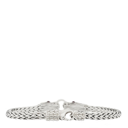 John Hardy Sterling Silver Ruby Naga Double Dragon Head Bracelet 2 of 4