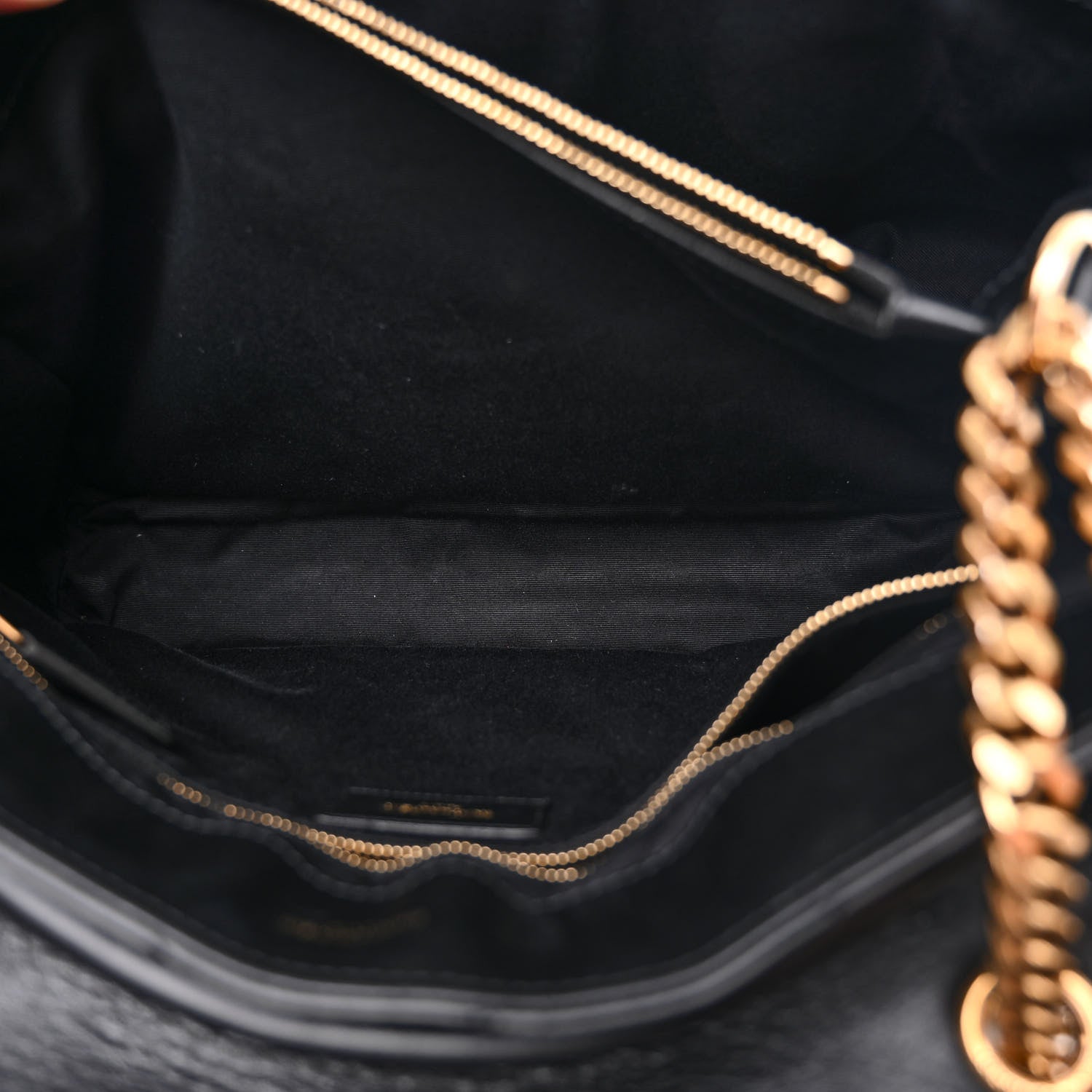Saint Laurent Calfskin Y Quilted Monogram Large Loulou Chain Satchel Black 6 of 16