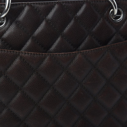 Chanel Caviar Quilted Grand Shopping Tote GST Dark Brown 13 of 14