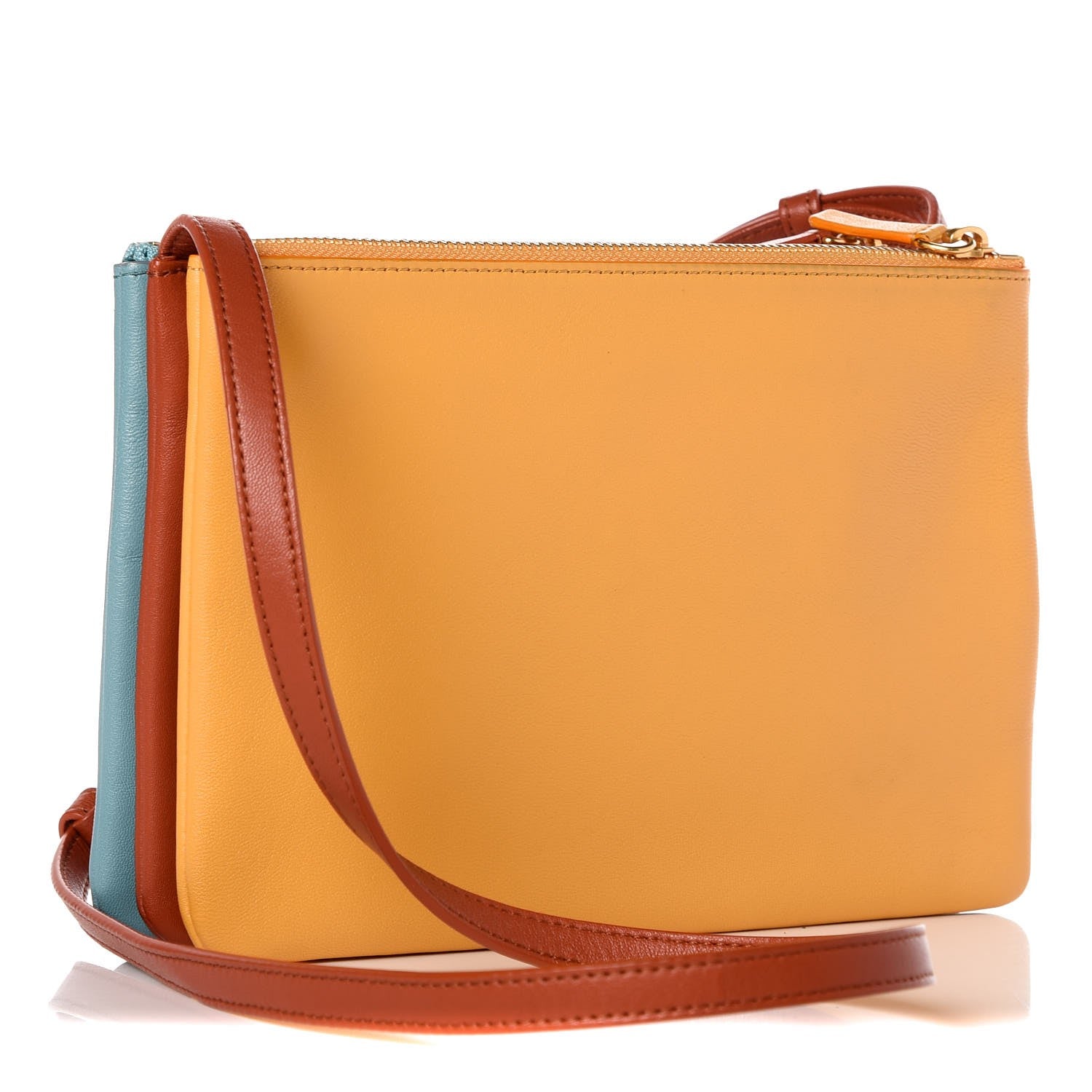 Celine Lambskin Small Multicolor Trio Crossbody Bag Antarctic 2 of 11