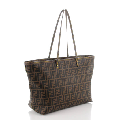 Fendi Zucca Spalmati Medium Roll Tote Tobacco Giallo 3 of 16