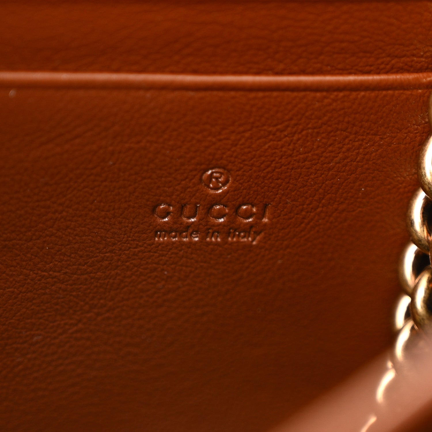 Gucci Azalea Calfskin Matelasse Diagonal GG Marmont Chain Wallet Cuir 5 of 9