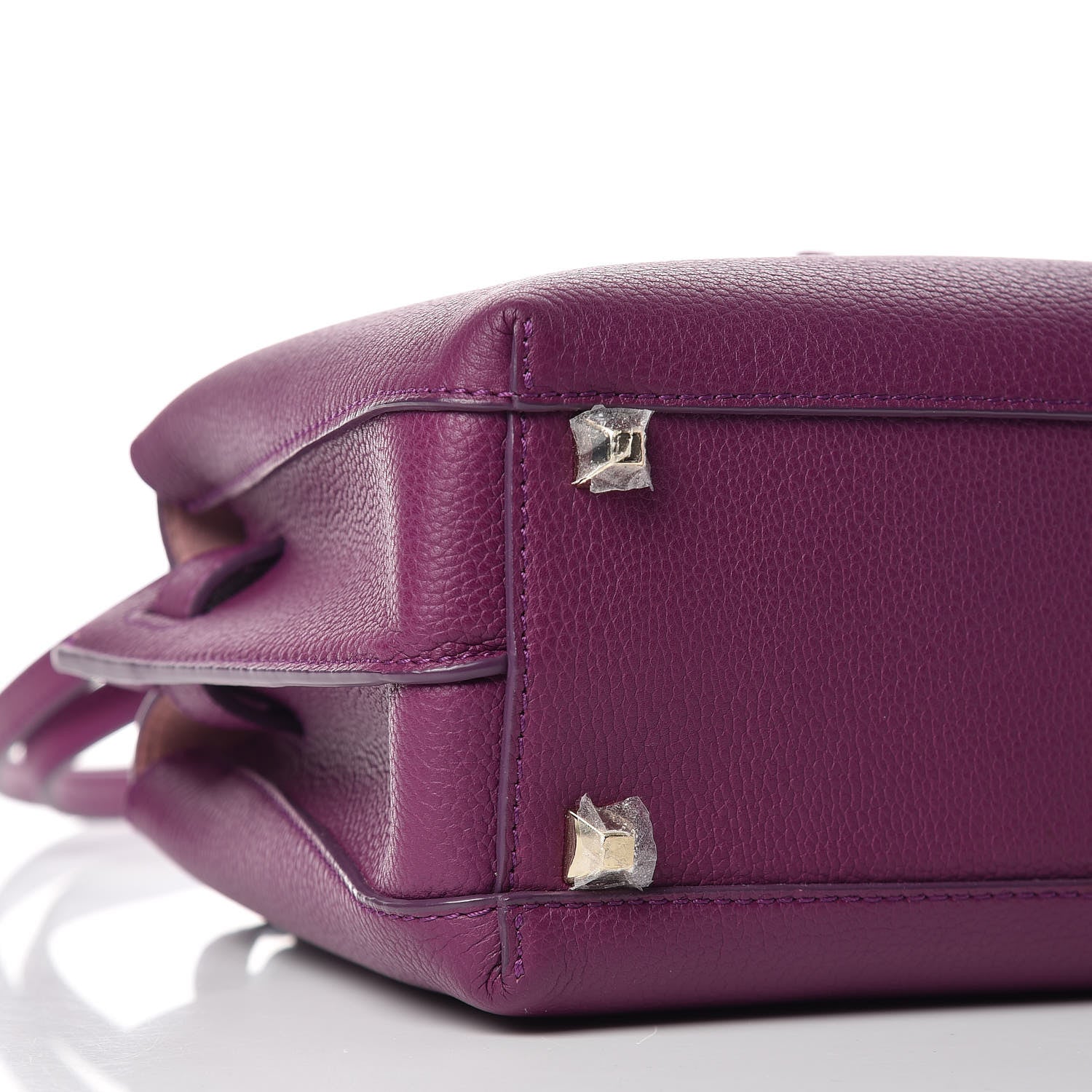 MCM Grained Calfskin Mini Milla Tote Purple 6 of 9