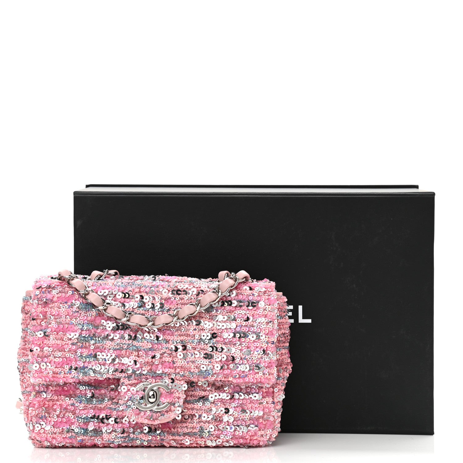 Chanel Sequin Mini Flap Pink Multicolor 11 of 11