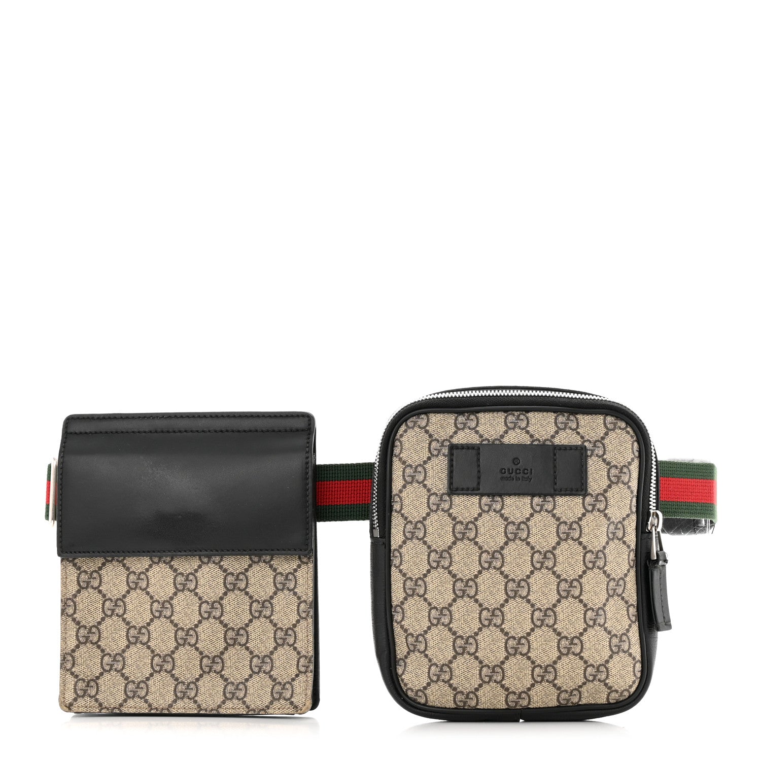 Gucci GG Supreme Monogram Web Belt Bag Black 1 of 18