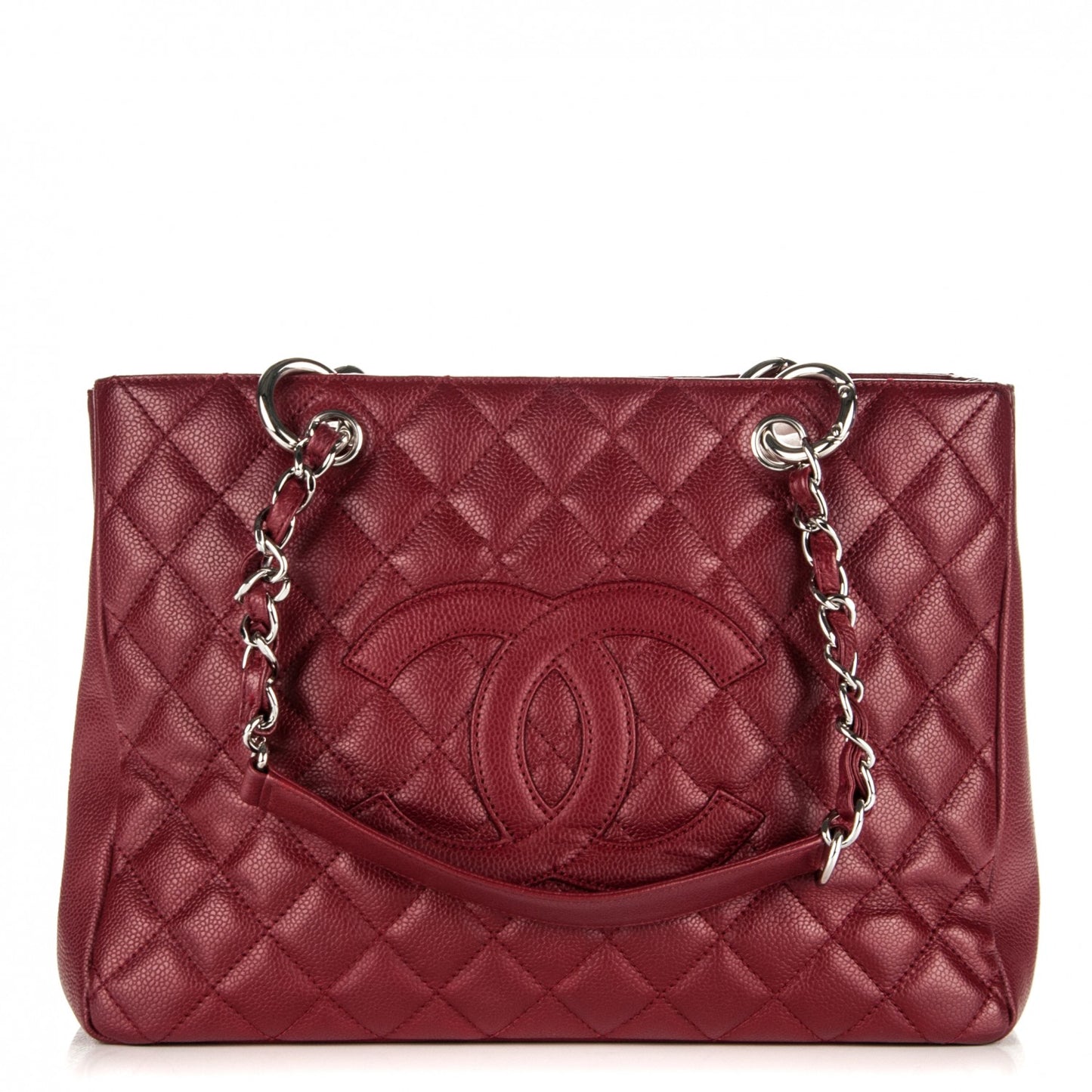 Caviar Quilted Grand Shopping Tote GST Red