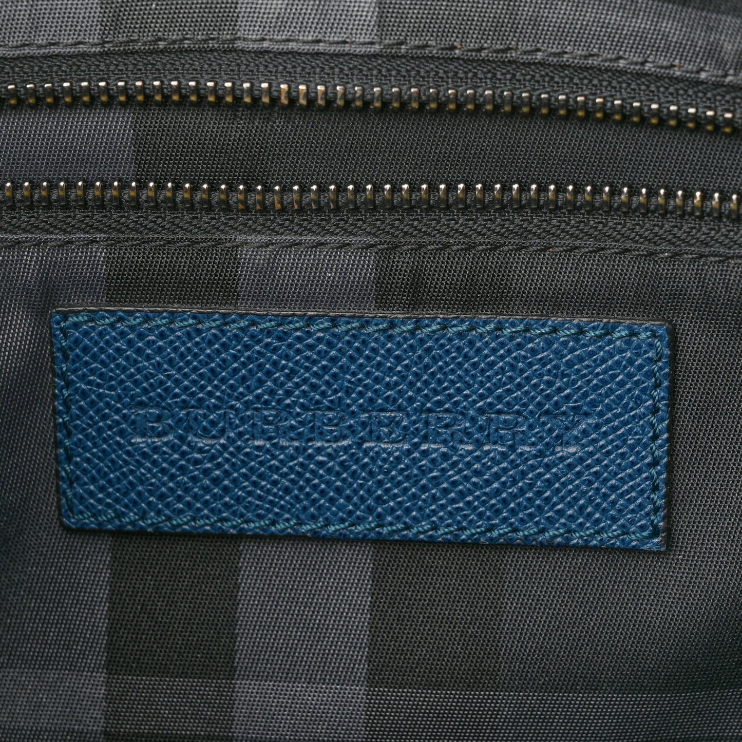 London Grainy Calfskin Rivendale Messenger Bag Blue