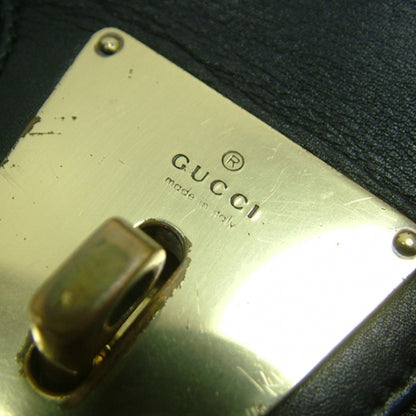 Gucci Leather Flap Shoulder Bag Black 10 of 10