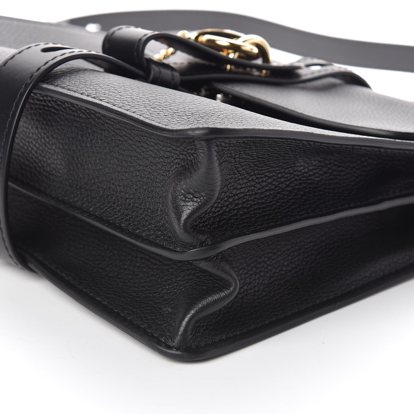 Grained Calfskin Medium Aby Day Shoulder Bag Black
