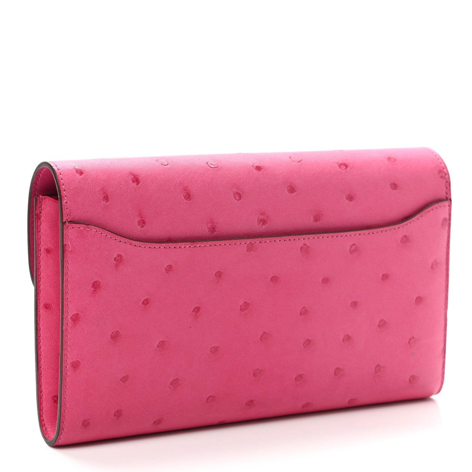 Hermes Ostrich Constance Long Wallet Rose Tyrien 3 of 7