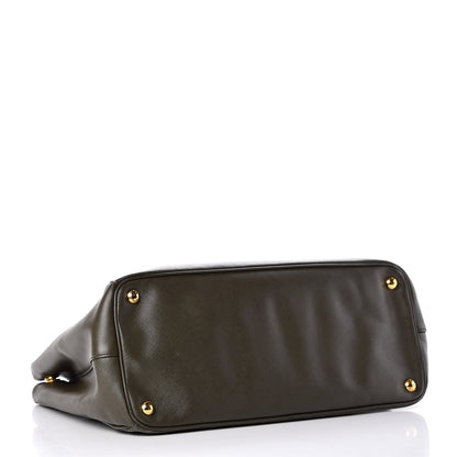 Prada Saffiano Large Galleria Double Zip Tote Militare 4 of 16