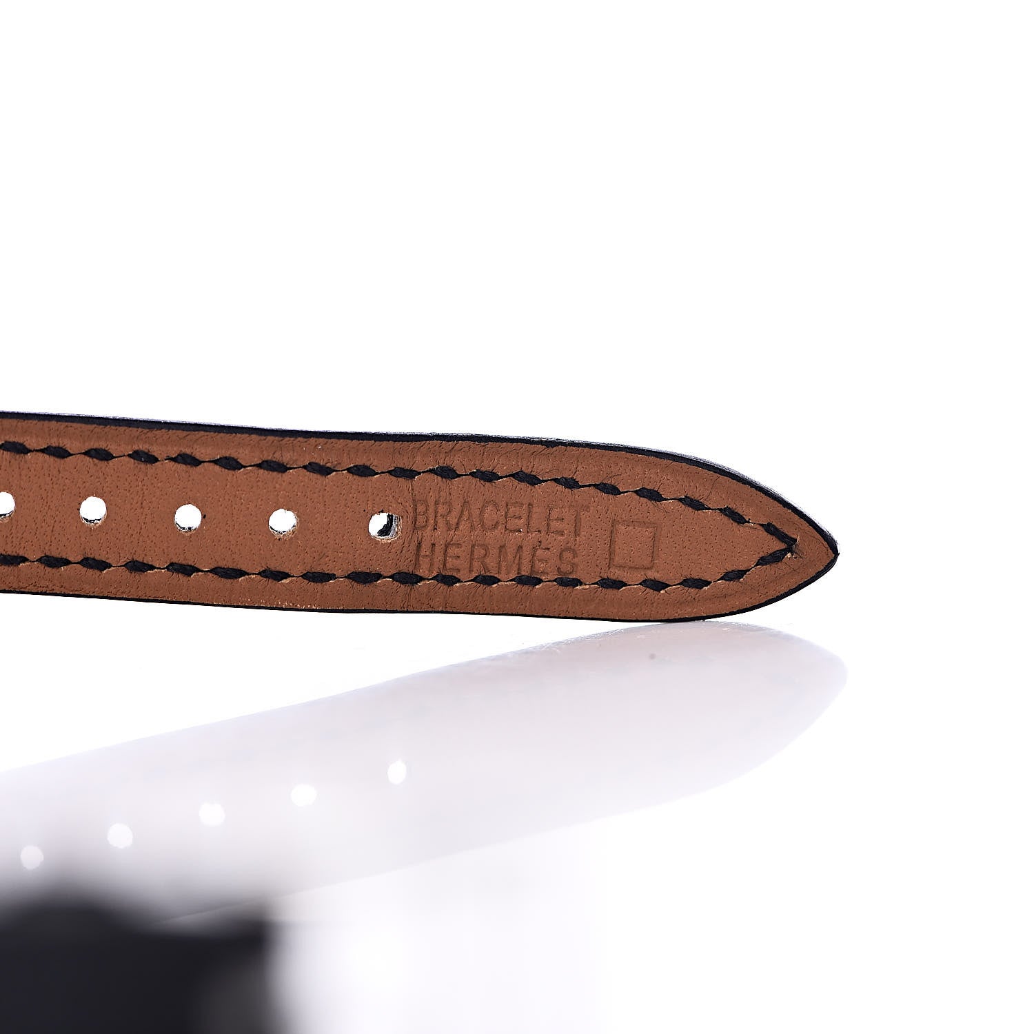 Hermes Stainless Steel Alligator Diamond 17mm Nantucket Jete De Diamants Quartz Watch Noir 7 of 10