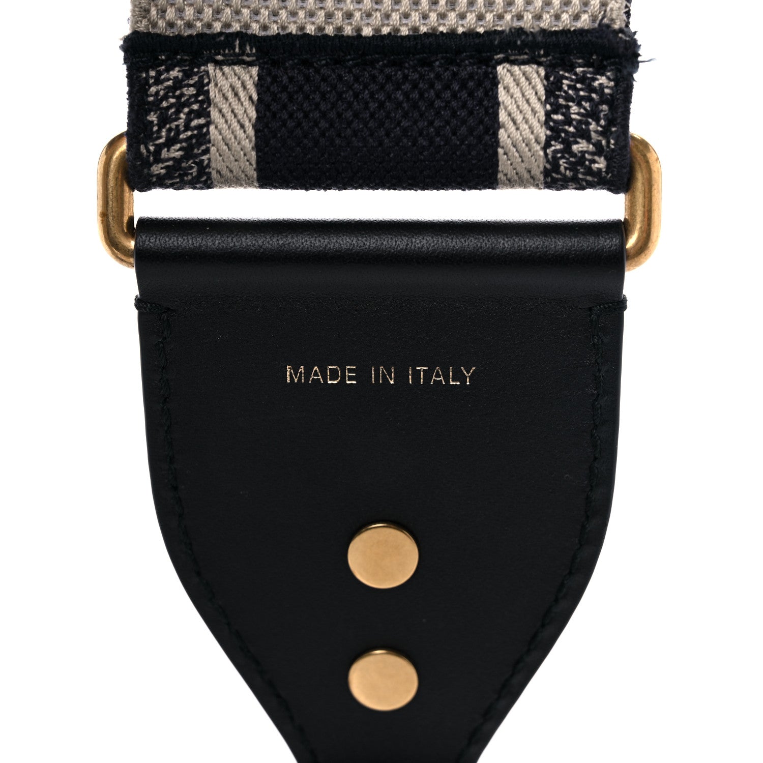 Christian Dior Canvas Embroidered Shoulder Strap Blue 4 of 5