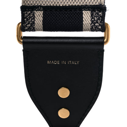 Christian Dior Canvas Embroidered Shoulder Strap Blue 4 of 5