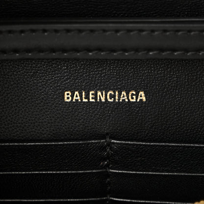 Balenciaga Shiny Box Calfskin Hourglass Chain Bag Black 6 of 9