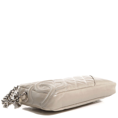Chanel Calfskin Quilted Cotton Club Pochette Light Silver 4 of 8