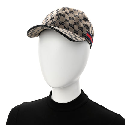 Gucci Monogram Web Baseball Hat S Beige Blue 2 of 9