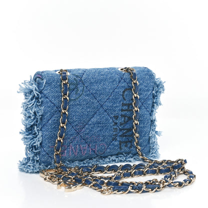 Chanel Denim Quilted Denim Mood Belt Bag Blue Multicolor 2 of 10