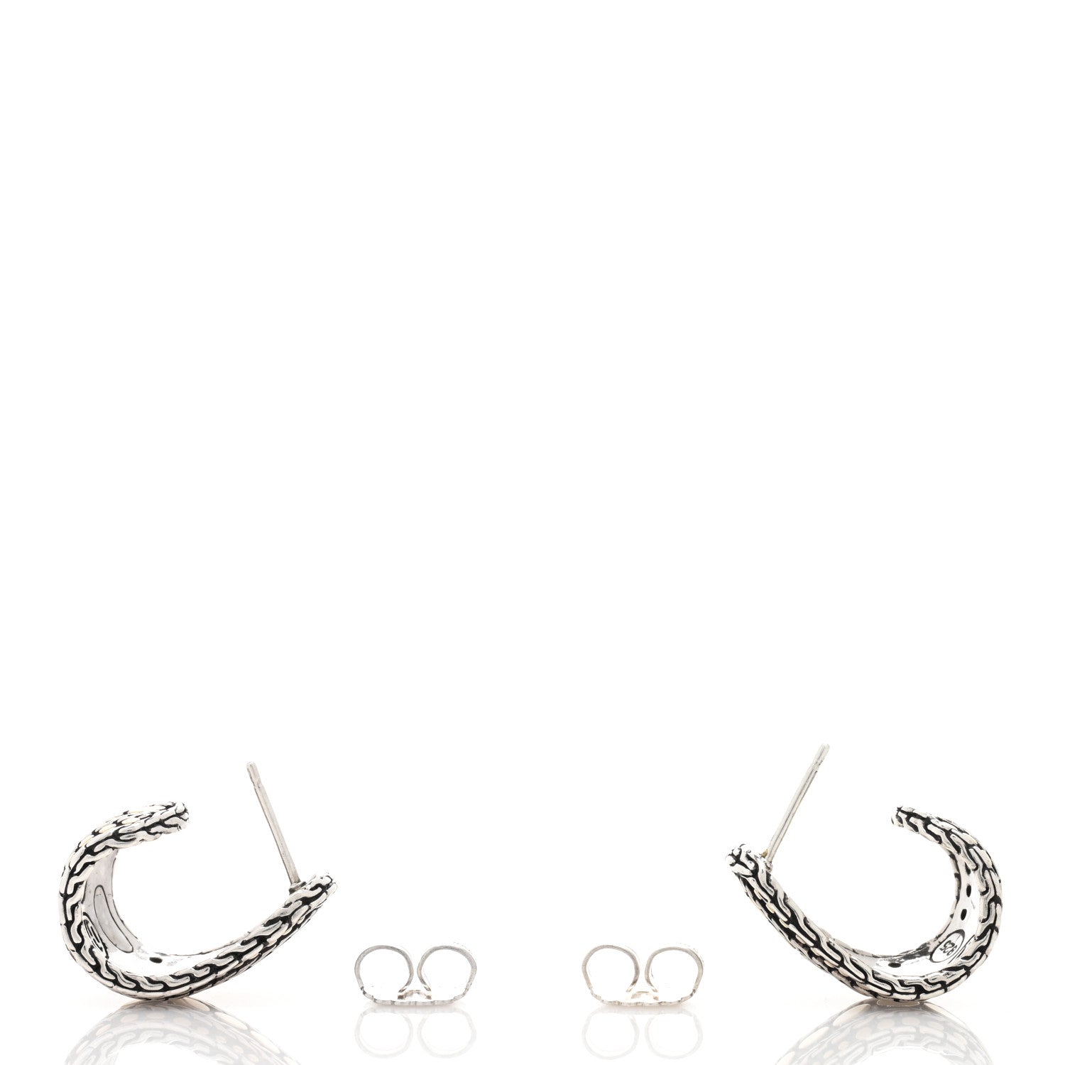 John Hardy Sterling Silver 18K Yellow Gold Dot Hoop Earrings 3 of 4
