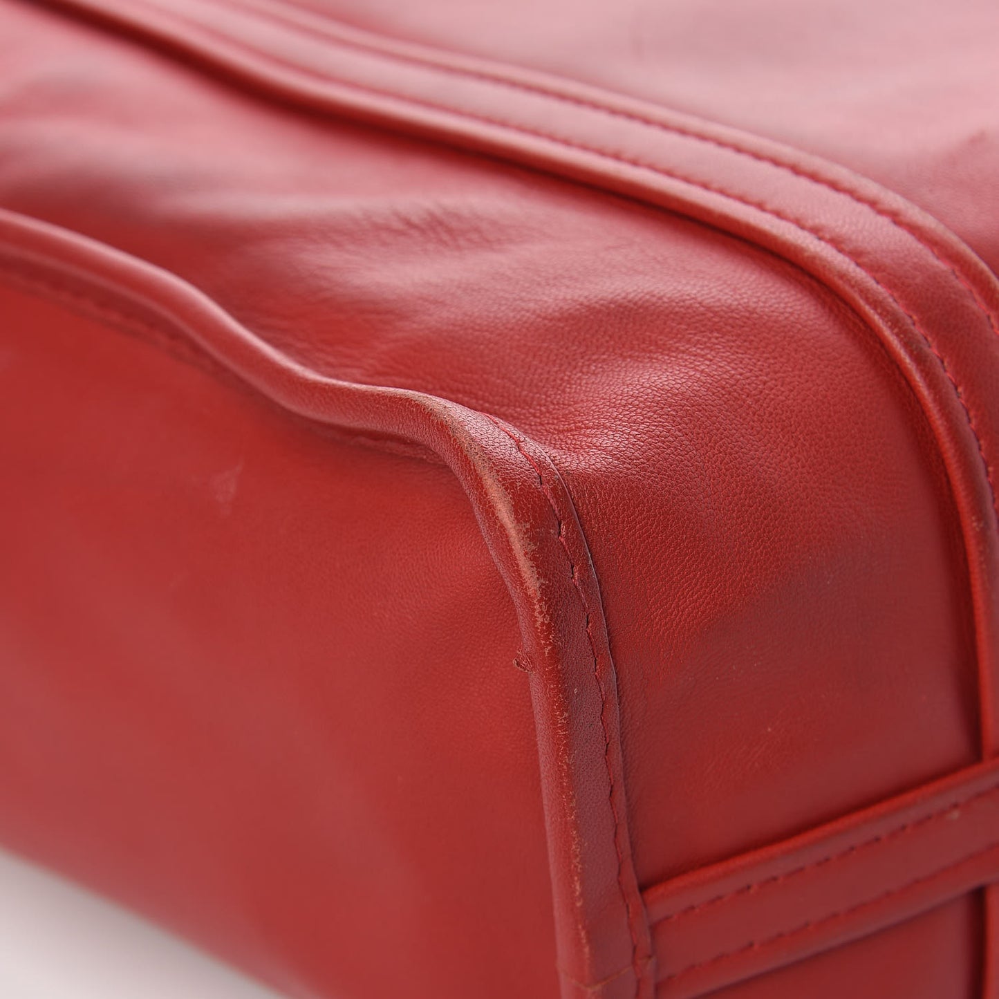 Agneau Small Bazar Shopper Tote Rouge Groseille