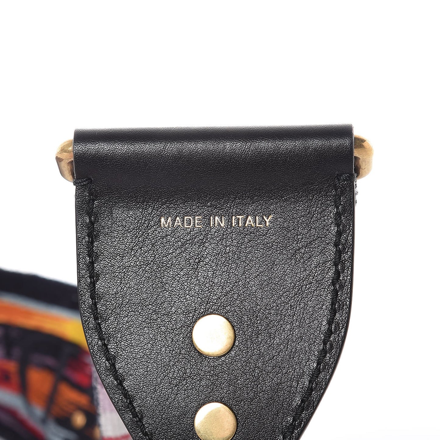 Canvas Embroidered Studded Rainbow J’Adior Shoulder Strap
