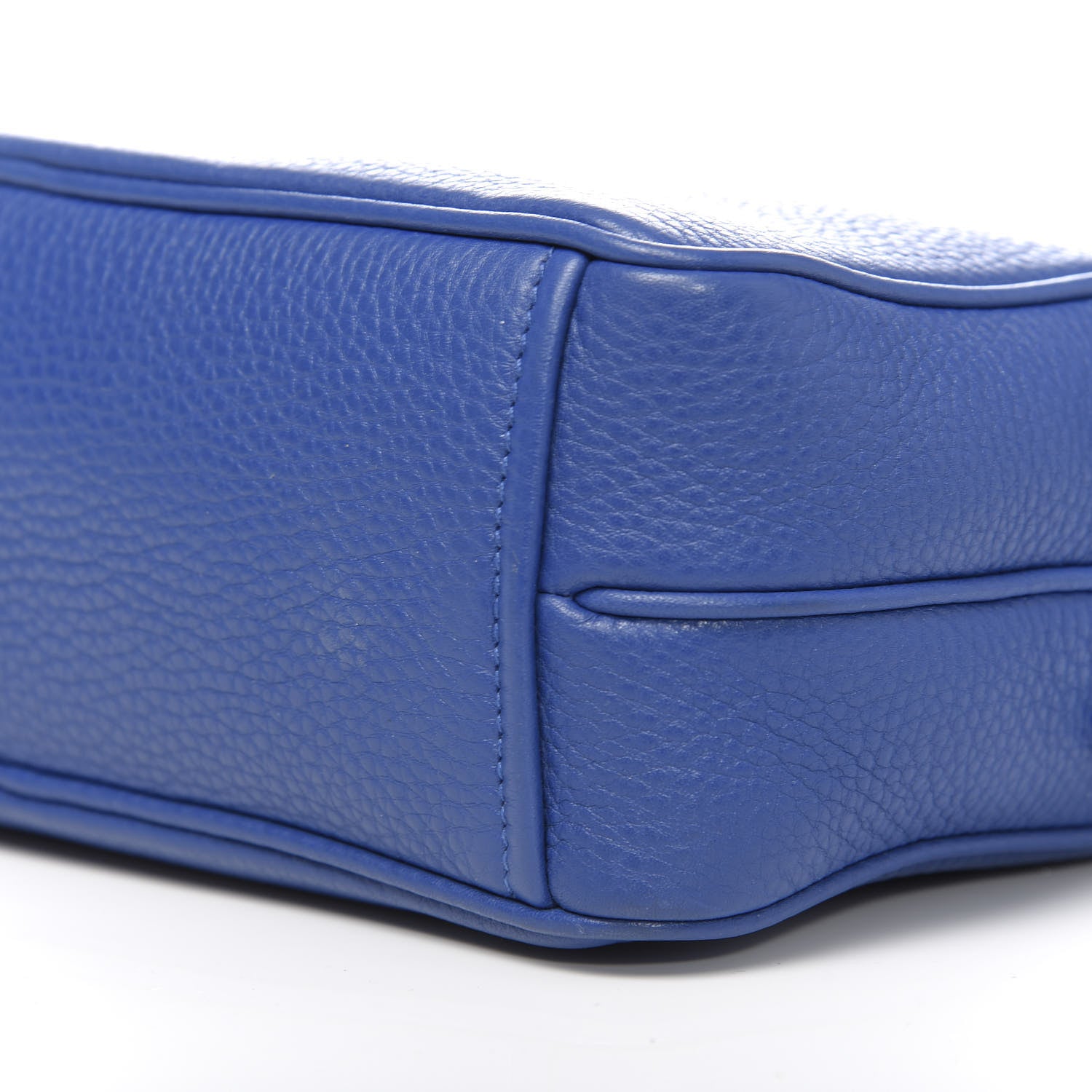 Prada Vitello Daino Medium Double Zip Shoulder Bag Azzurro 8 of 9
