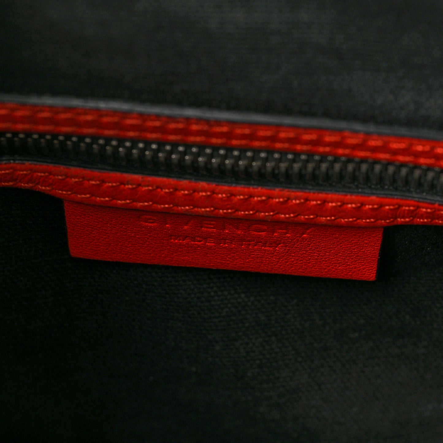Lambskin Perforated Small Antigona Pop Red