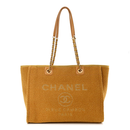 Chanel Lurex Canvas Small Deauville Tote Yellow 1 of 10