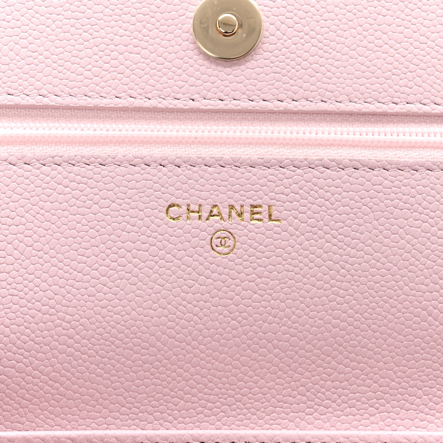 Chanel Caviar Quilted Tiny CC Wallet On Chain WOC Light Pink 6 of 12