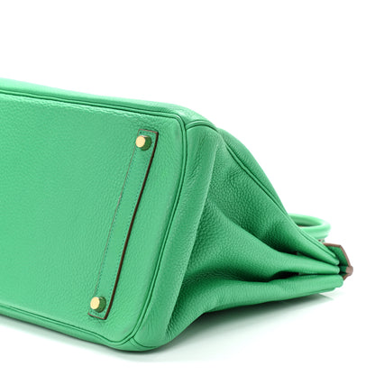 Hermes Taurillon Clemence Birkin 35 Menthe 9 of 15