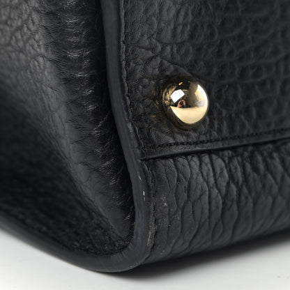 Burberry Heritage Grain Calfskin Large Clarborough Tote Black 10 of 10
