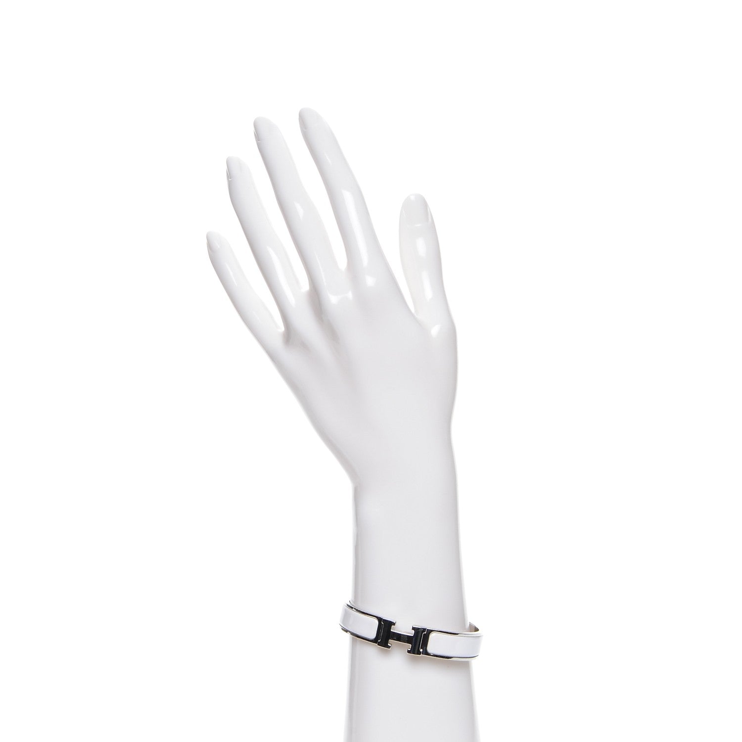 Hermes Enamel Narrow Clic Clac H Bracelet PM White 2 of 6