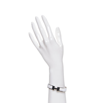 Hermes Enamel Narrow Clic Clac H Bracelet PM White 2 of 6