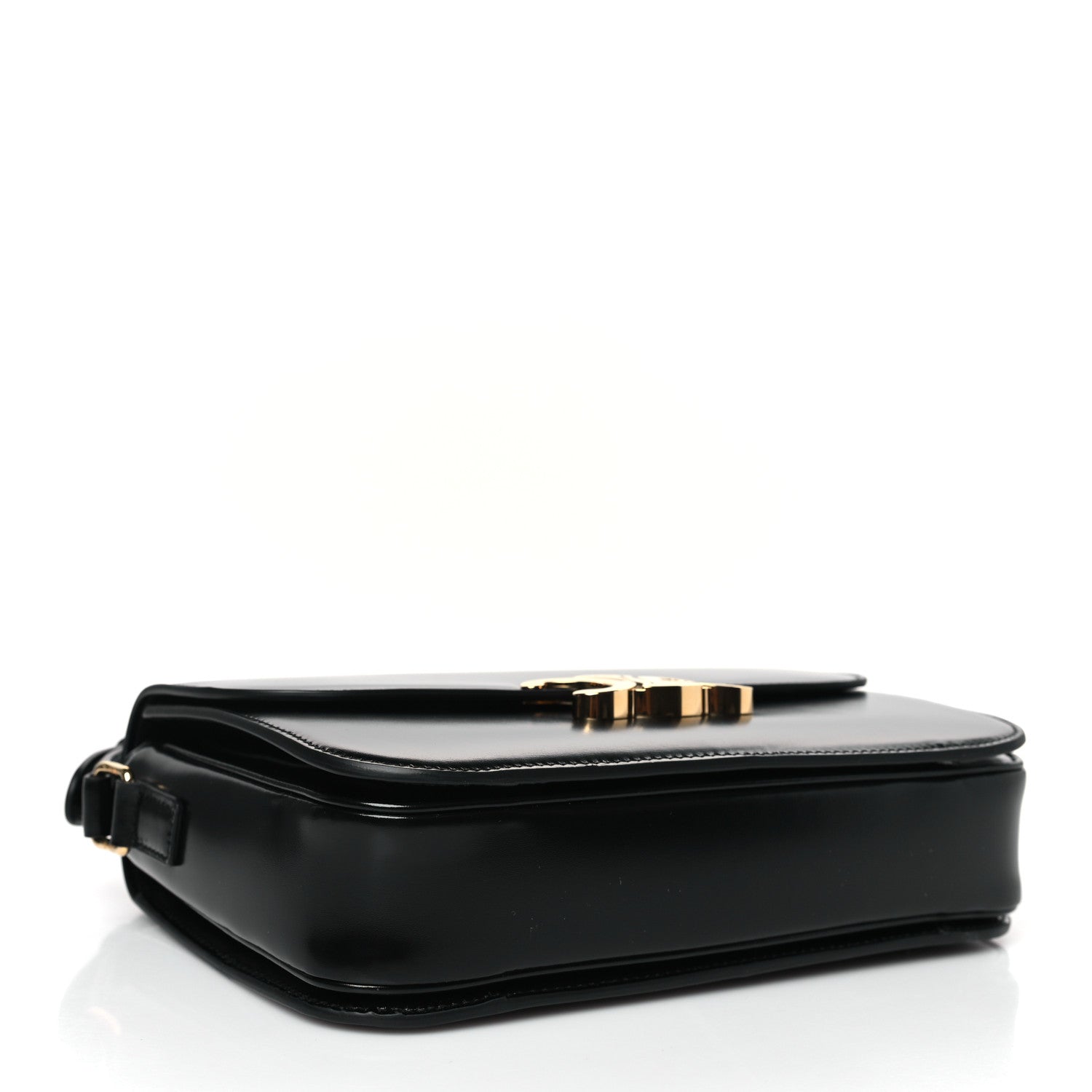 Celine Shiny Calfskin Medium Triomphe Black 4 of 9