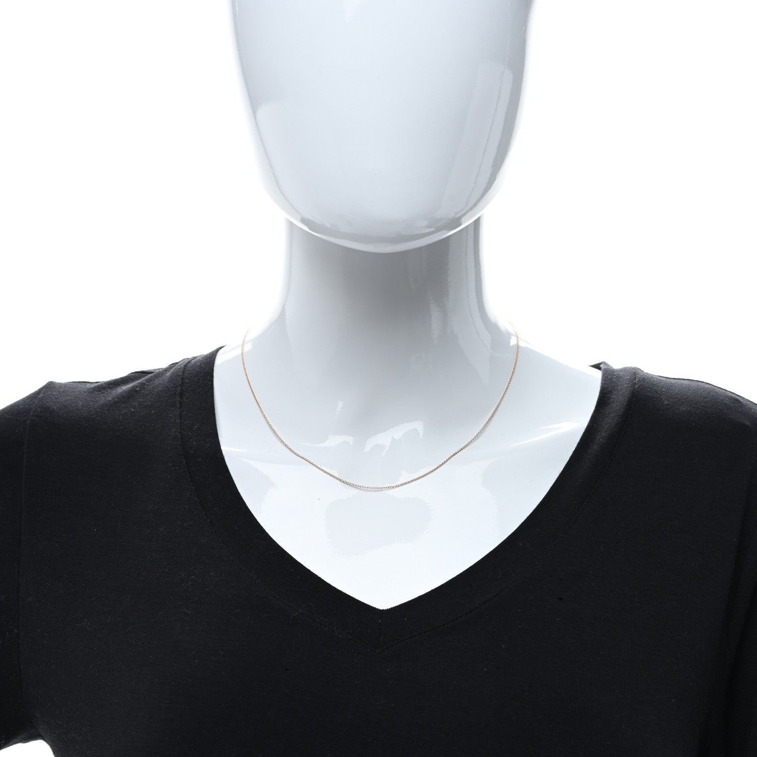 Tiffany 18K Rose Gold Chain Necklace 18" 3 of 4