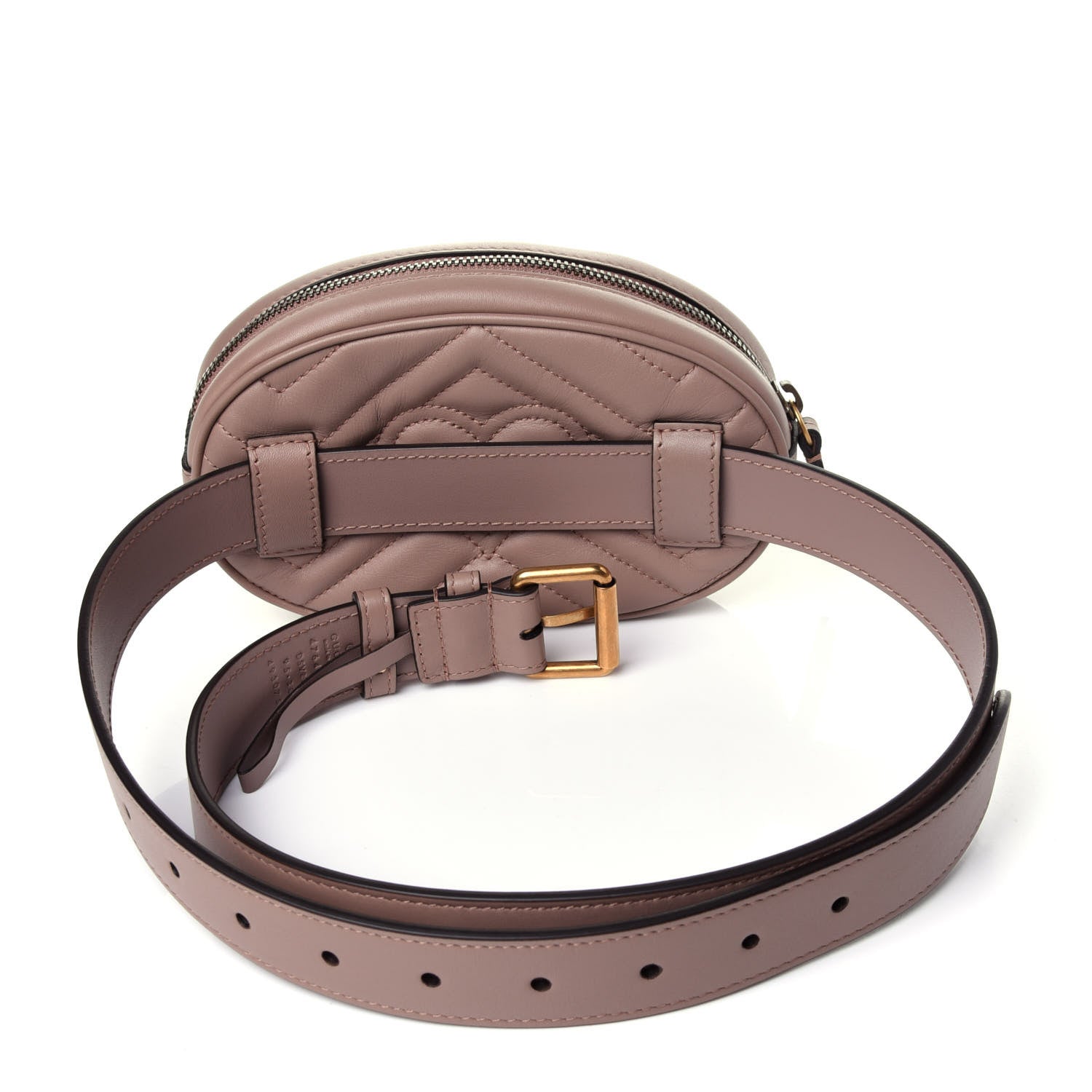 Gucci Calfskin Matelasse GG Marmont Belt Bag 95 38 Porcelain Rose 10 of 13