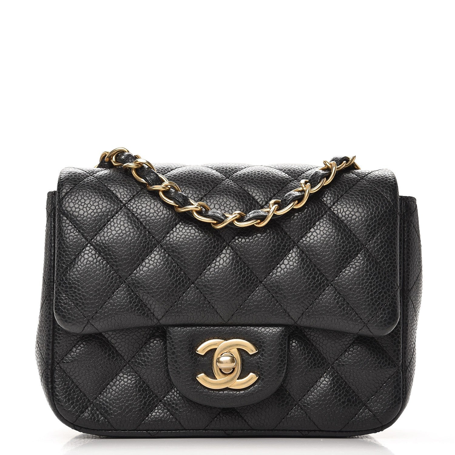 Chanel Caviar Quilted Mini Square Flap Dark Charcoal 1 of 9