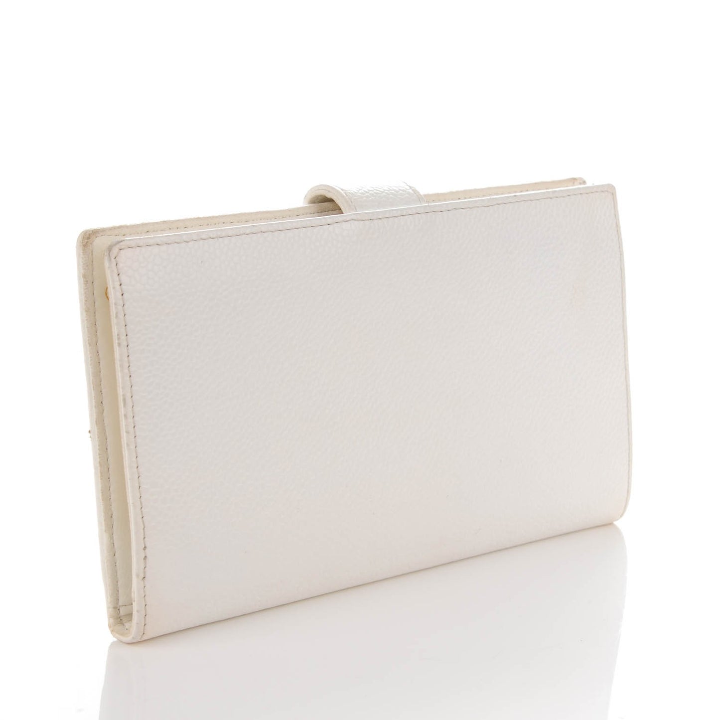 Caviar Timeless CC French Wallet White