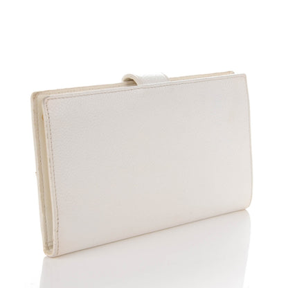 Chanel Caviar Timeless CC French Wallet White 3 of 8