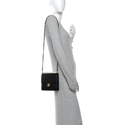 Chanel Goatskin Quilted Chic Pearls Flap Black 2 of 11
