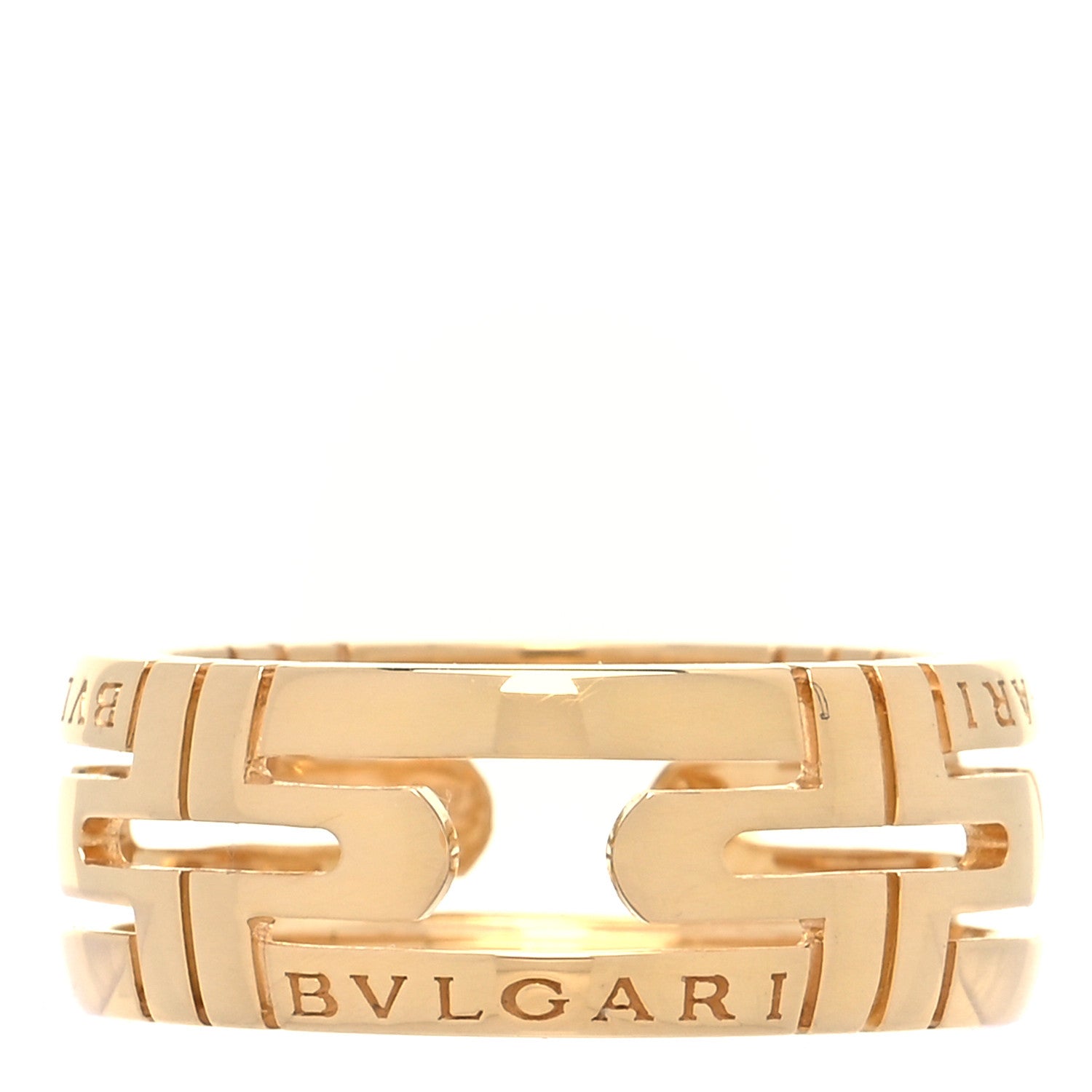 Bulgari 18K Yellow Gold Parentesi Openwork Ring 51 5.75 1 of 5
