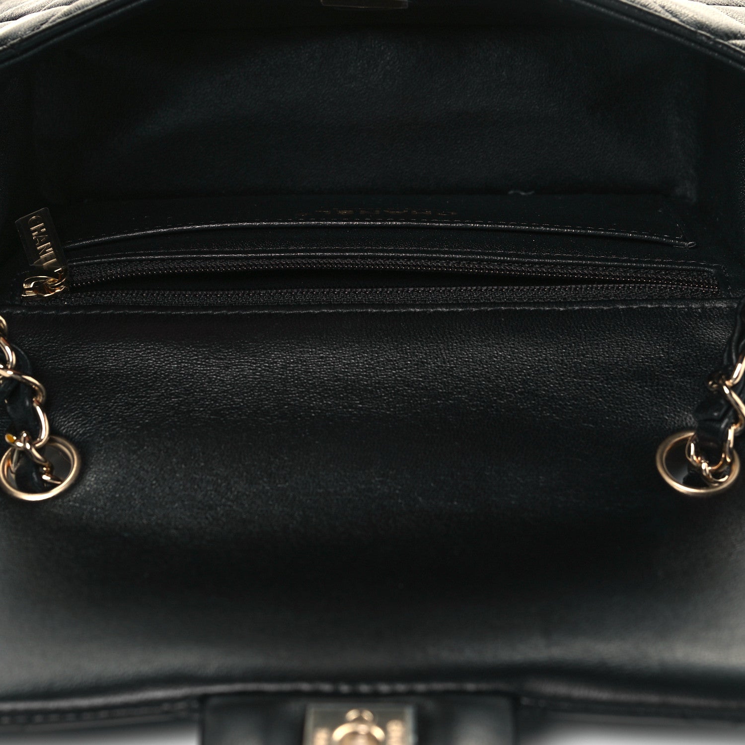 Chanel Lambskin Quilted Mini Rectangular Flap Black 5 of 12