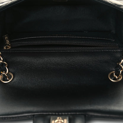 Chanel Lambskin Quilted Mini Rectangular Flap Black 5 of 12