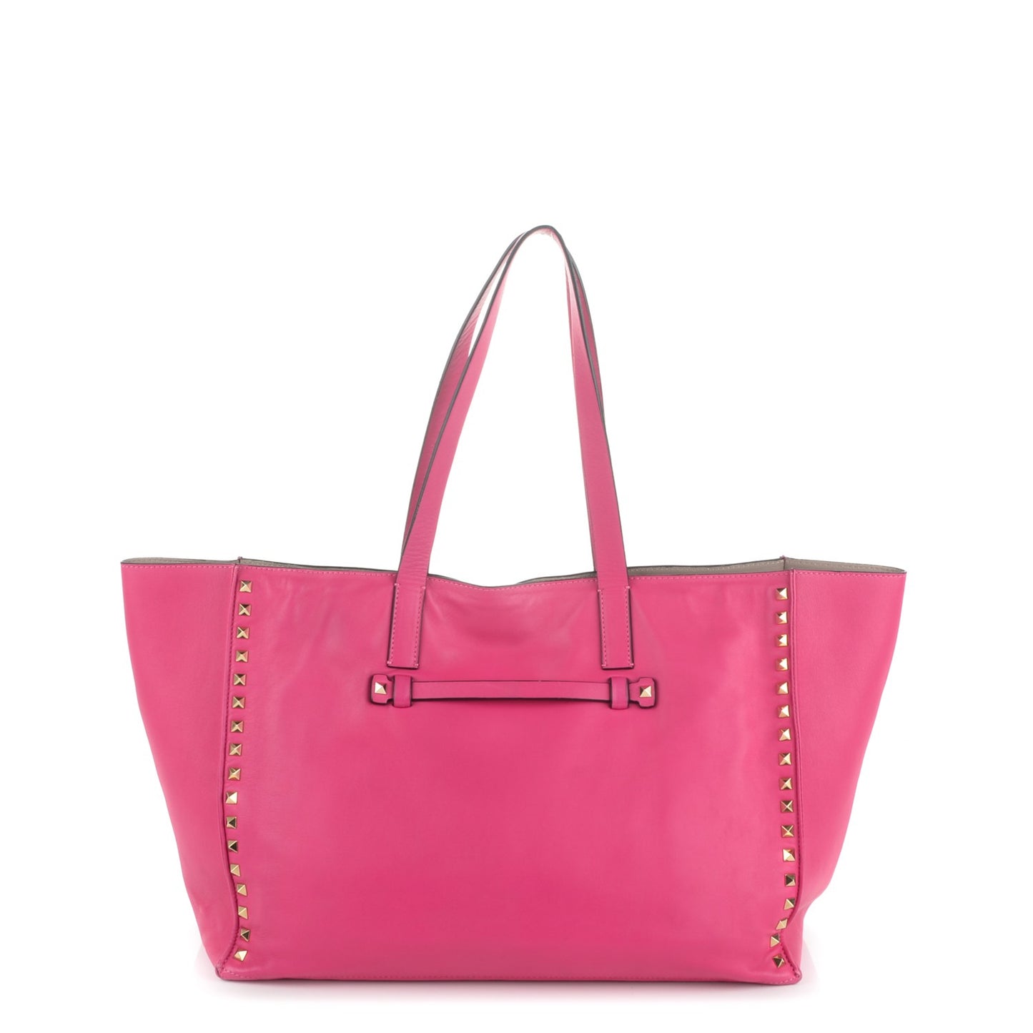 Nappa Medium Rockstud Soft Tote Pop Fuxia
